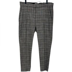 H&M Women’s Plaid Pants Size 16 US Glen Check Trousers Career Work Wear Stretch